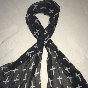 black cross scarf